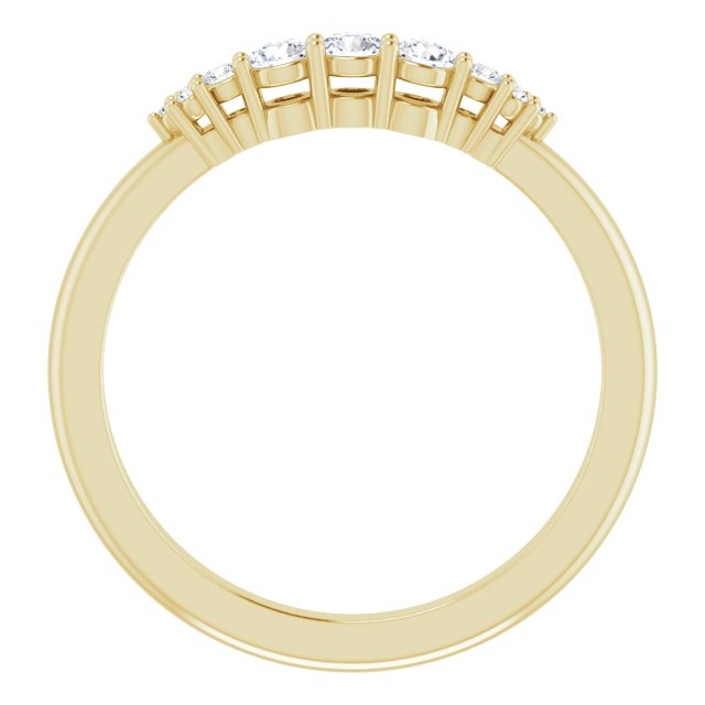 14K Yellow 1/5 CTW Diamond Stackable Ring 